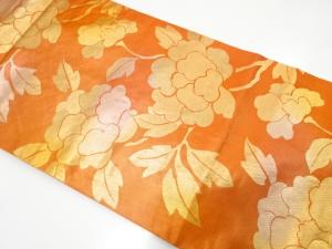 牡丹模様織り出し　名古屋帯